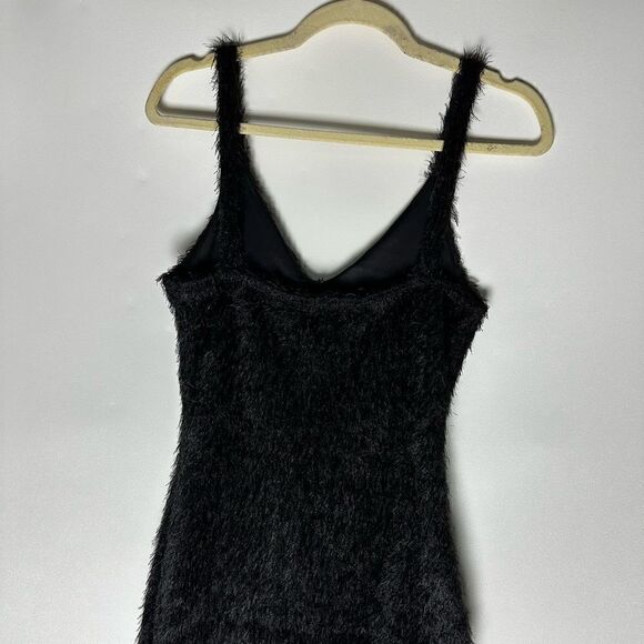 Black fuzzy cardigan and mini dress set - Picture 10 of 13